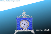 China crystal clock /glass clock/clock factory