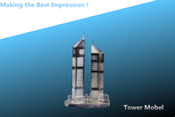China glass model/metal tower/crystal building model/crystal tower craft/glass craft factory