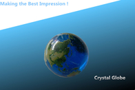 China globe/blue crystal globe paperweight/crystal globe award/glass globe award/crystal globe factory