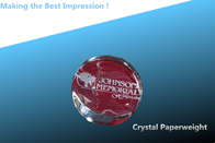 CRYSTAL heart paperweight/beveled heart crystal paperweight/crystal circle paperweight