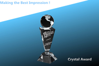 crystal globe award/world globe award/crystal award/crystal globe trophy/glass award