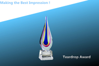 expression crystal teardrop award/glass teardrop trophy/glass teardrop award/crystal award