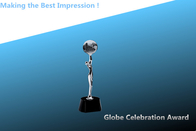 silver globe celebration award/silver globe trophy/silvering human award/metal trophy