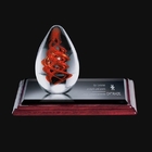 art glass awards/glass nameplate/crystal award/glass decoration award/crystal art award
